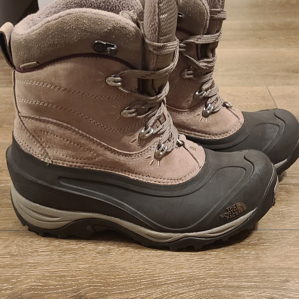 The North Face Khaki and Dark Brown Winter Boots